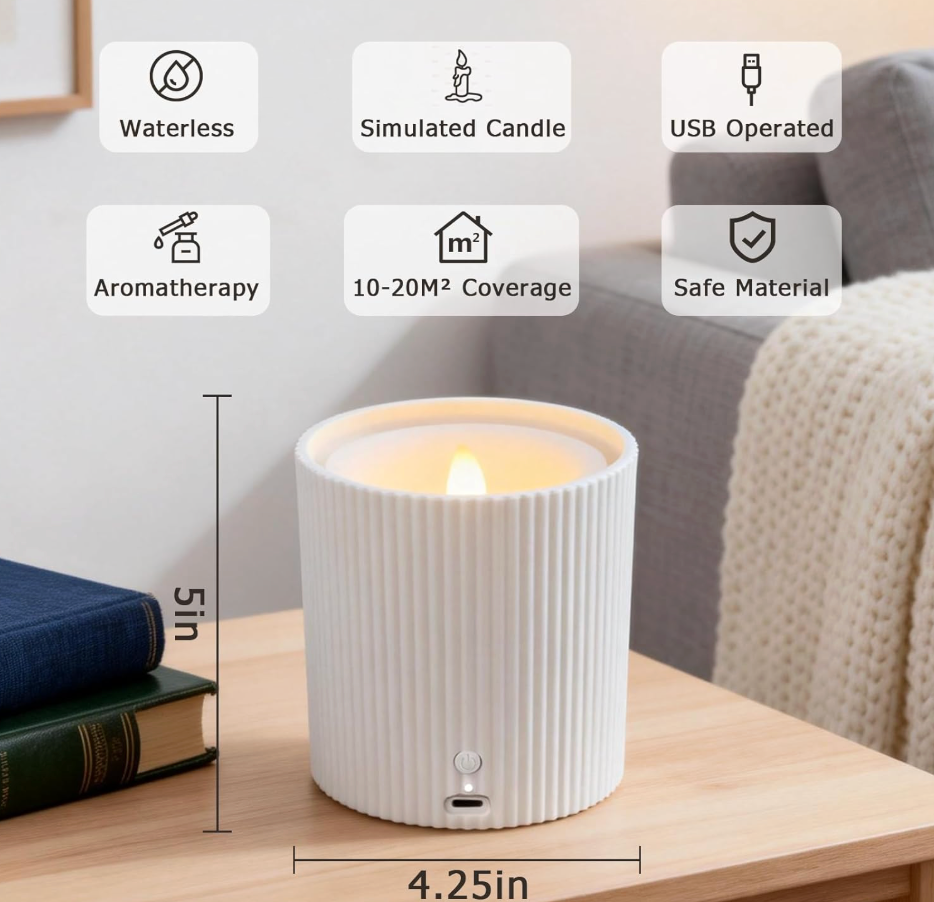 LED Flameless Candle Aromatherapy Diffuser