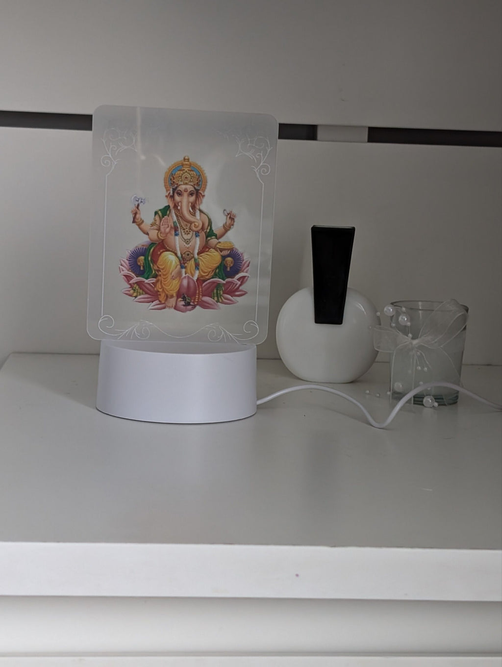 3D Lord Ganesh Light Frame