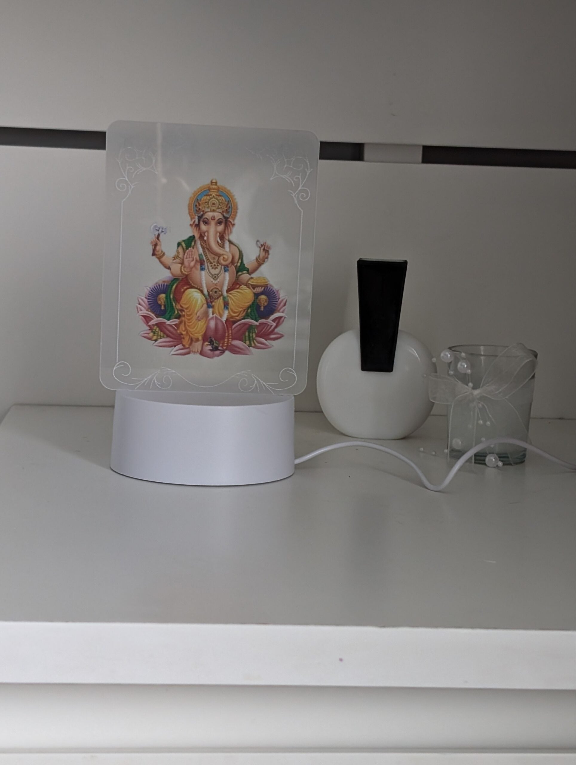 3D Lord Ganesh Light Frame