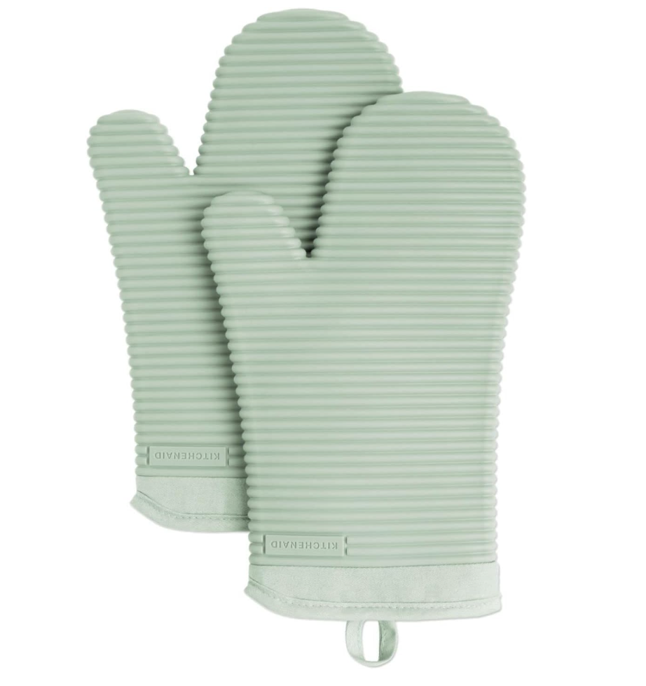 Premium 100% Heat Resistant Silicone Gloves (Pack of 2) - Kitchen & Baking Safety