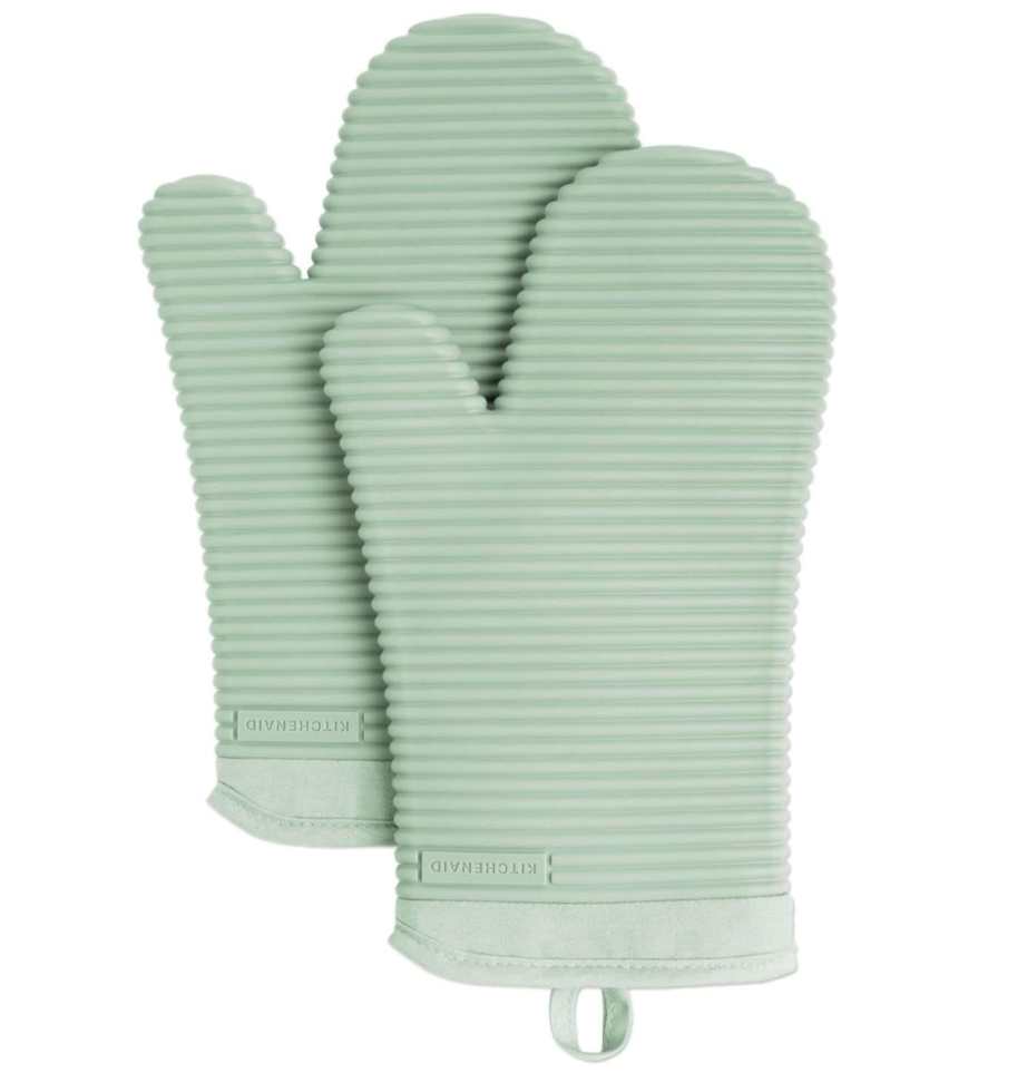 Premium 100% Heat Resistant Silicone Gloves (Pack of 2) - Kitchen & Baking Safety