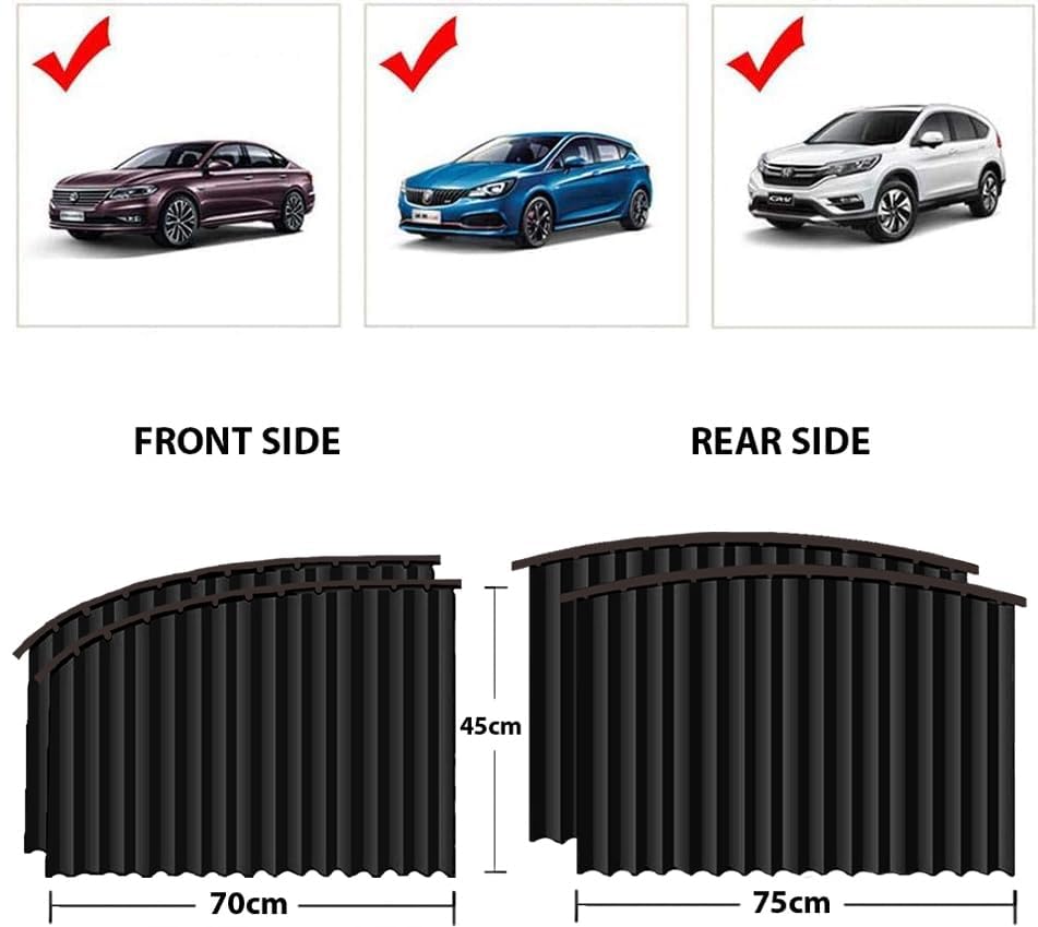 Car Sun Shade Curtain (Set of 4)