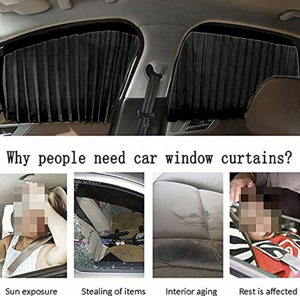 Car Sun Shade Curtain (Set of 4)
