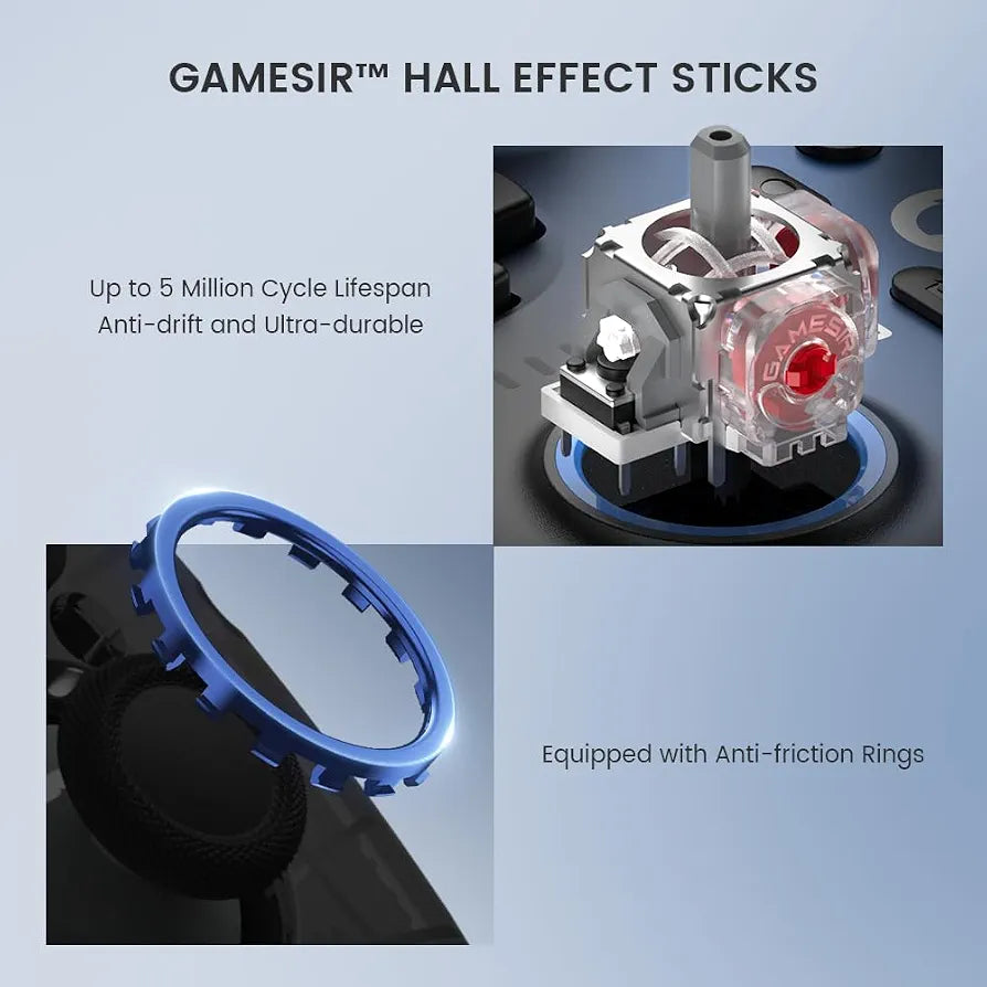 GameSir Super Nova Wireless Gaming Controller for PC/Switch/iOS/Android, 1000Hz Polling Rate, Hall Effect Stick & Trigger, 1000mAh with Charging Dock