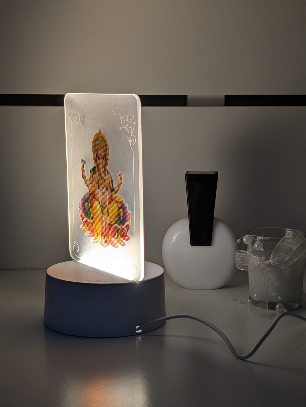 3D Lord Ganesh Light Frame