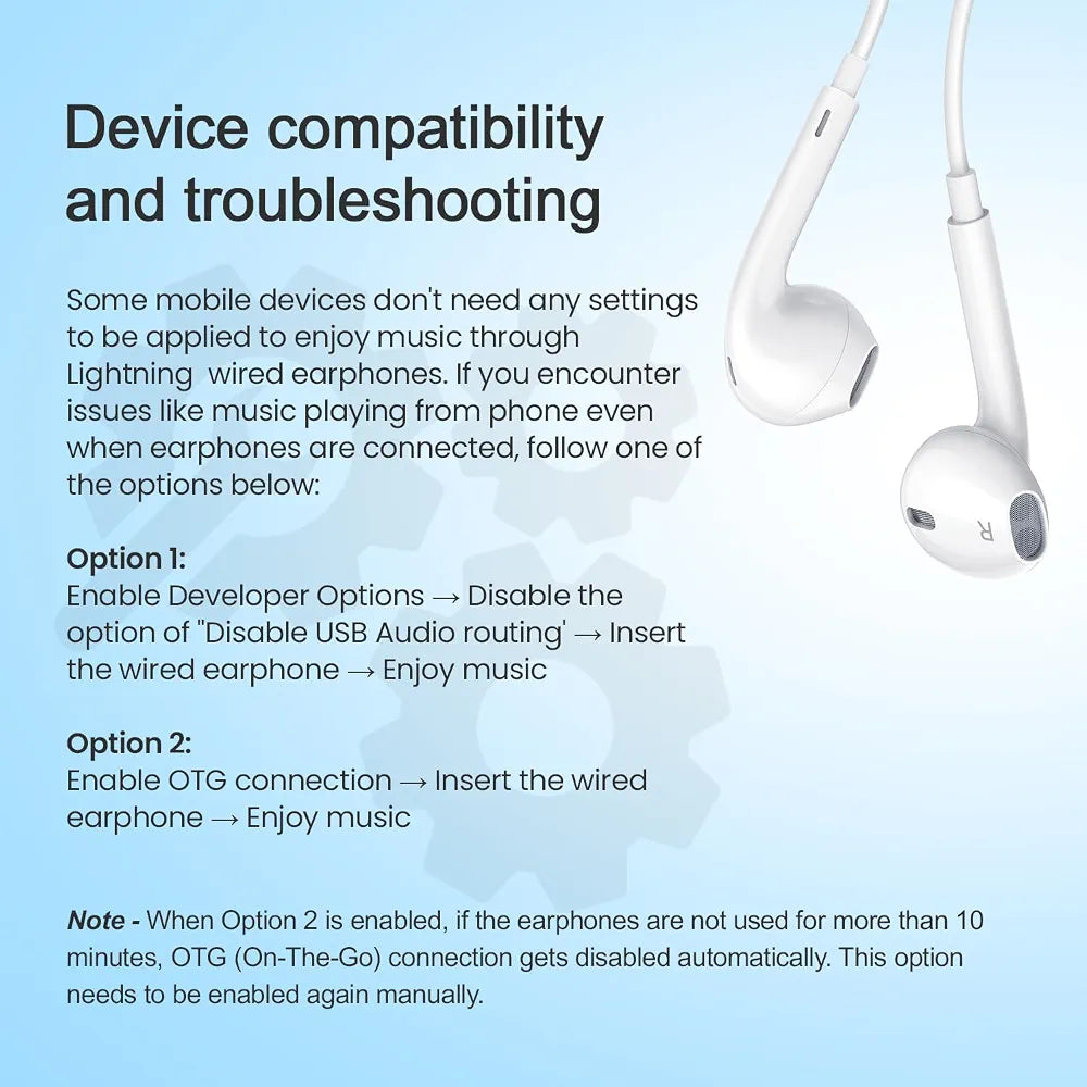 HAMMER Nova 4 Lightning Earphones with Mic, 13mm Drivers, Powerful Bass, MFB Control, Ergonomic Half in-Ear Wired Earphones for iPhones - White