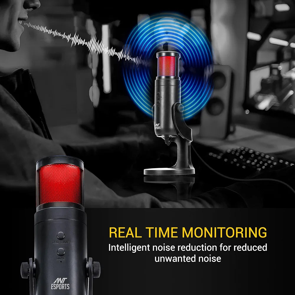 Ant Esports WENTE 220 USB Unidirectional Microphone - Black