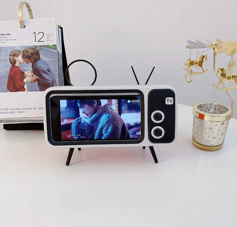 Retro Mini TV Mobile Phone Stand