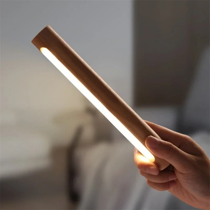 360° Rotatable Wooden LED Wall Lamp