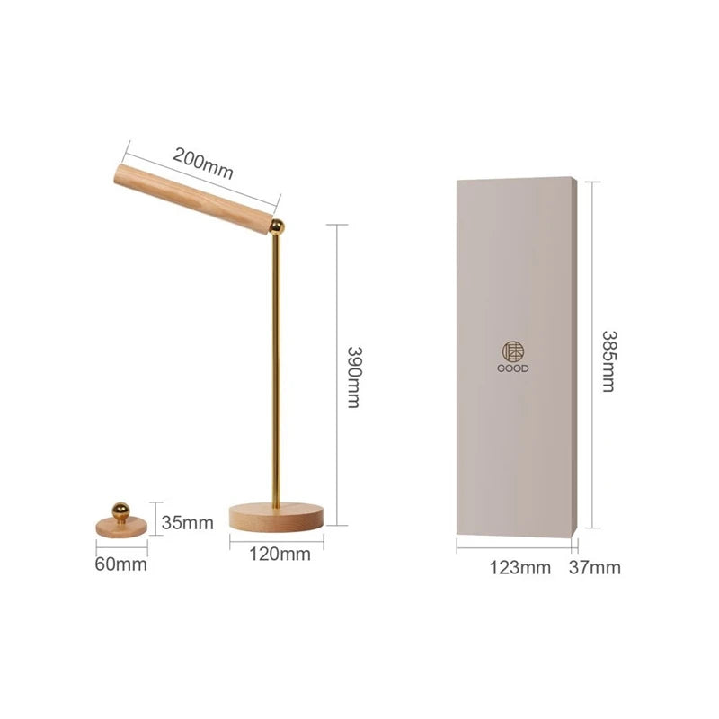 360° Rotatable Wooden LED Wall Lamp