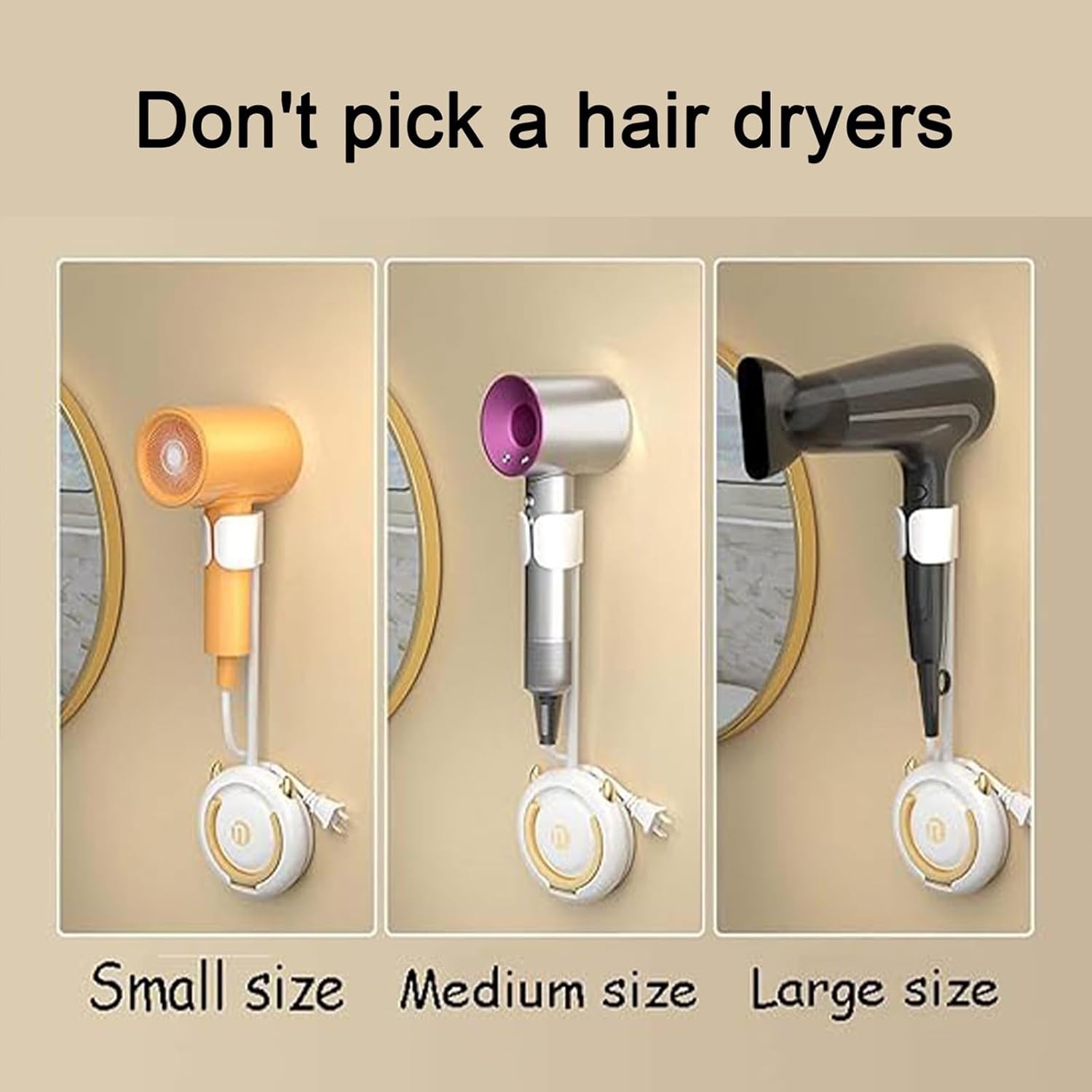 Wall Mounted Hair Dryer Holder