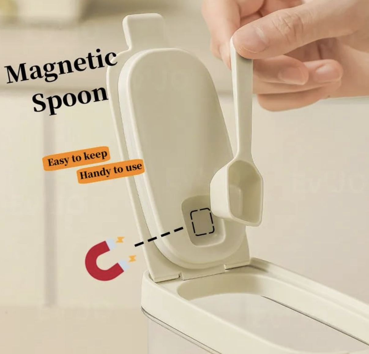 Integrated Spoon Lid Seasoning Jar
