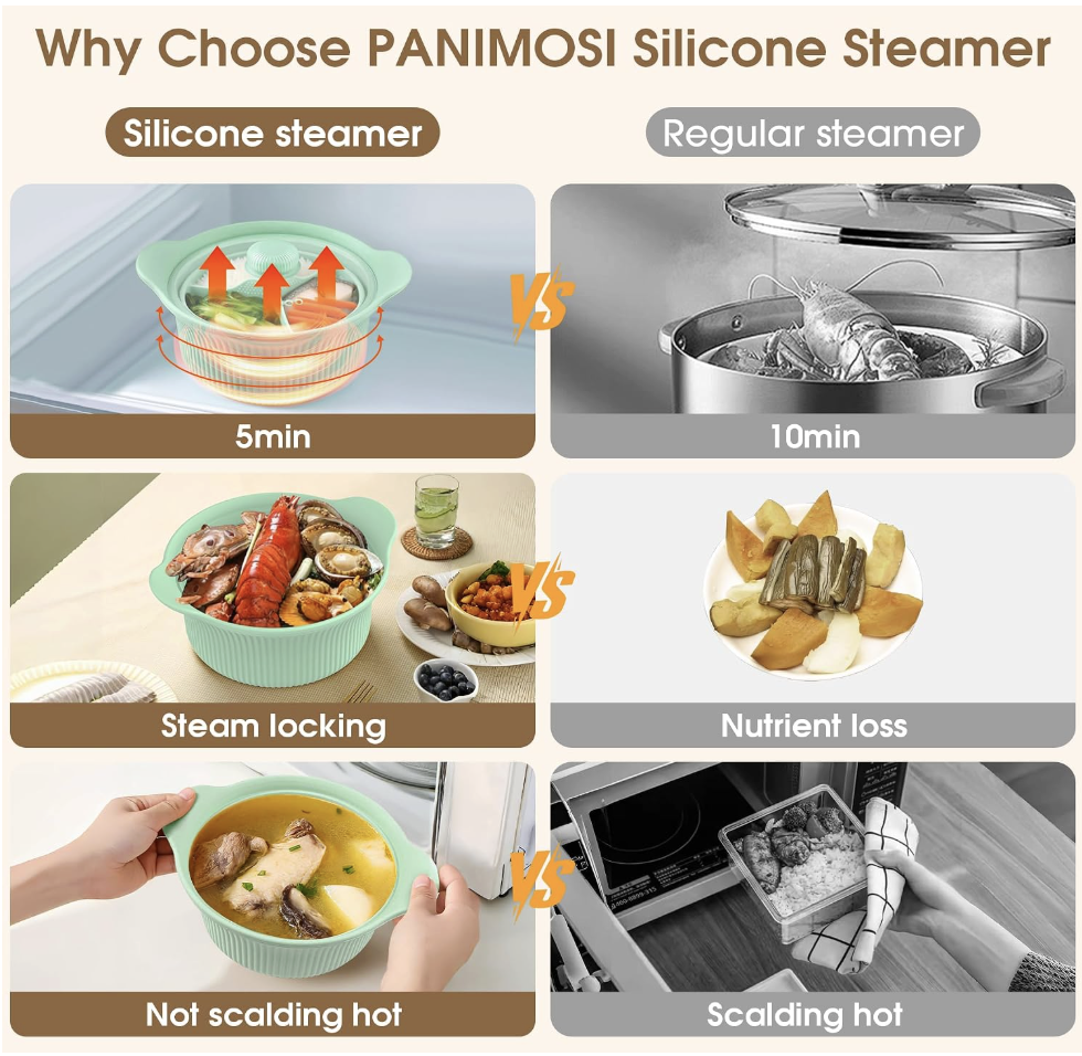 3 Compartmented Microwave Steamer