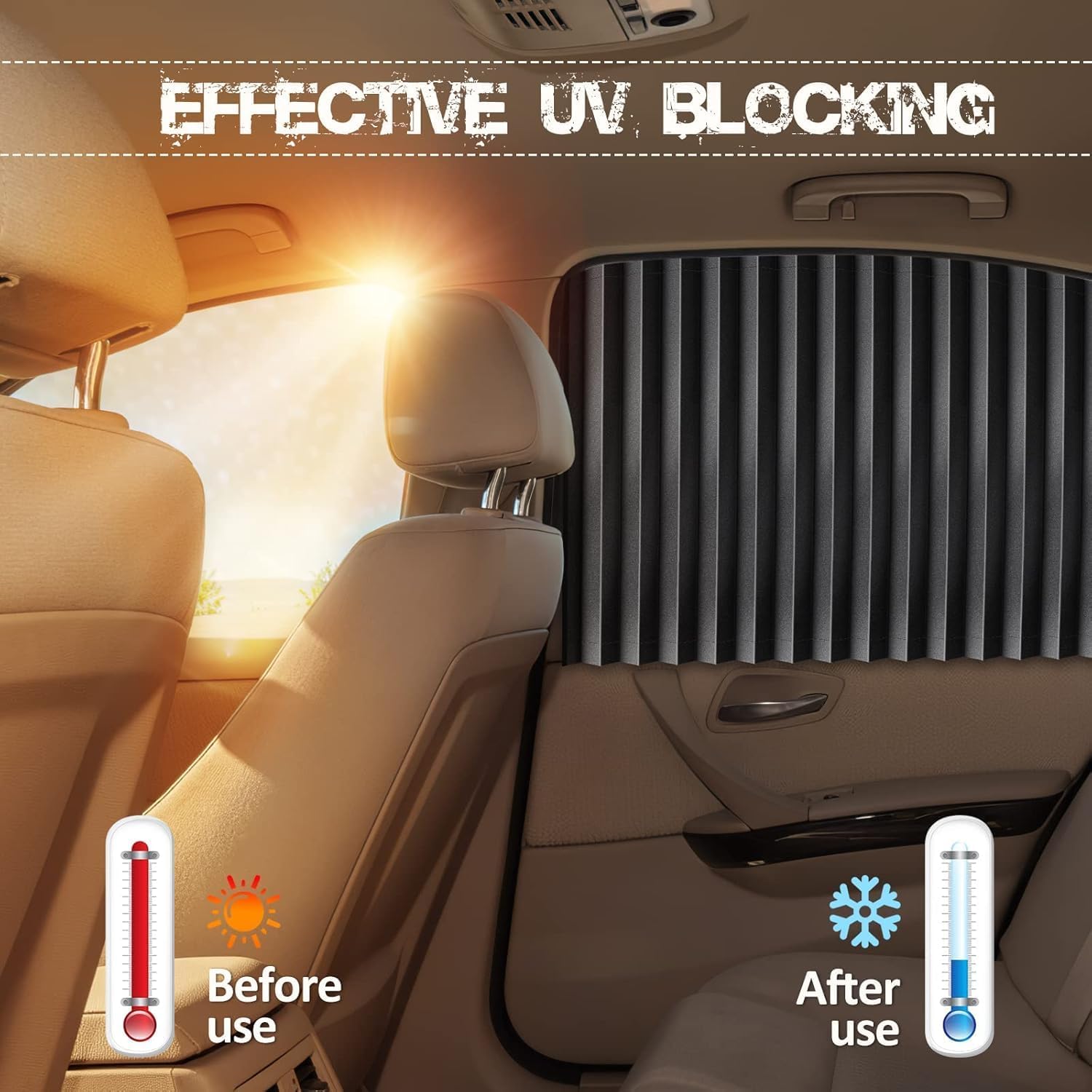 Car Sun Shade Curtain (Set of 4)