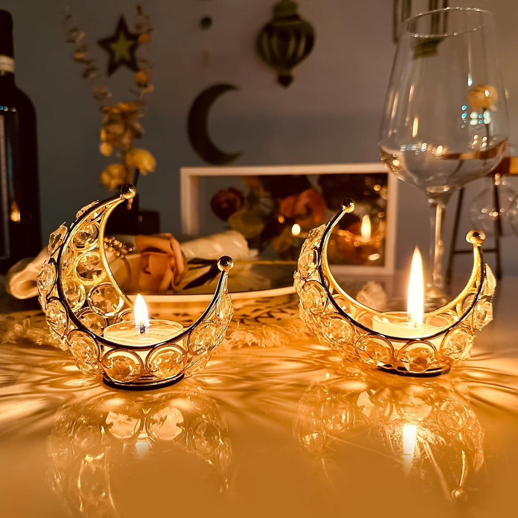 Moon Shaped Tea Light Candle Holder