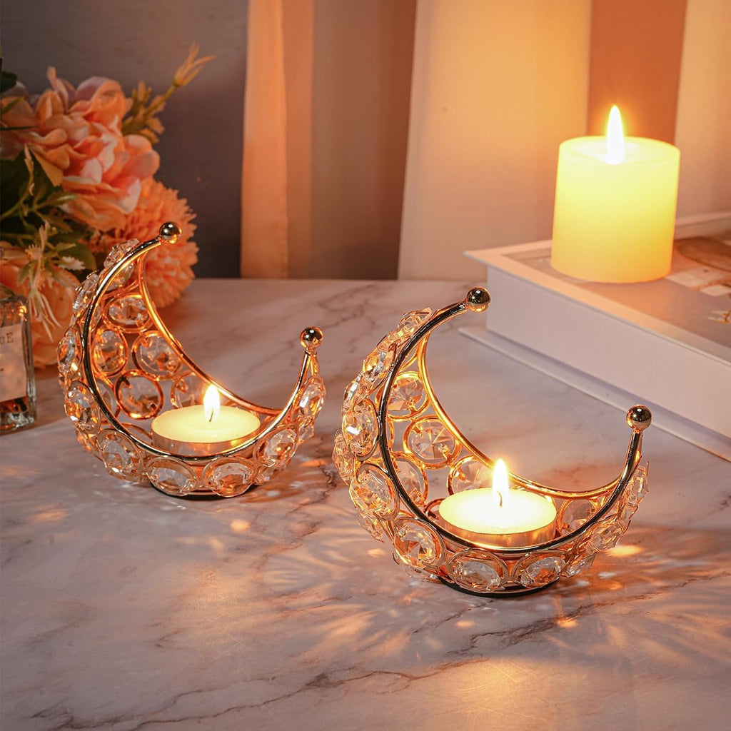 Moon Shaped Tea Light Candle Holder