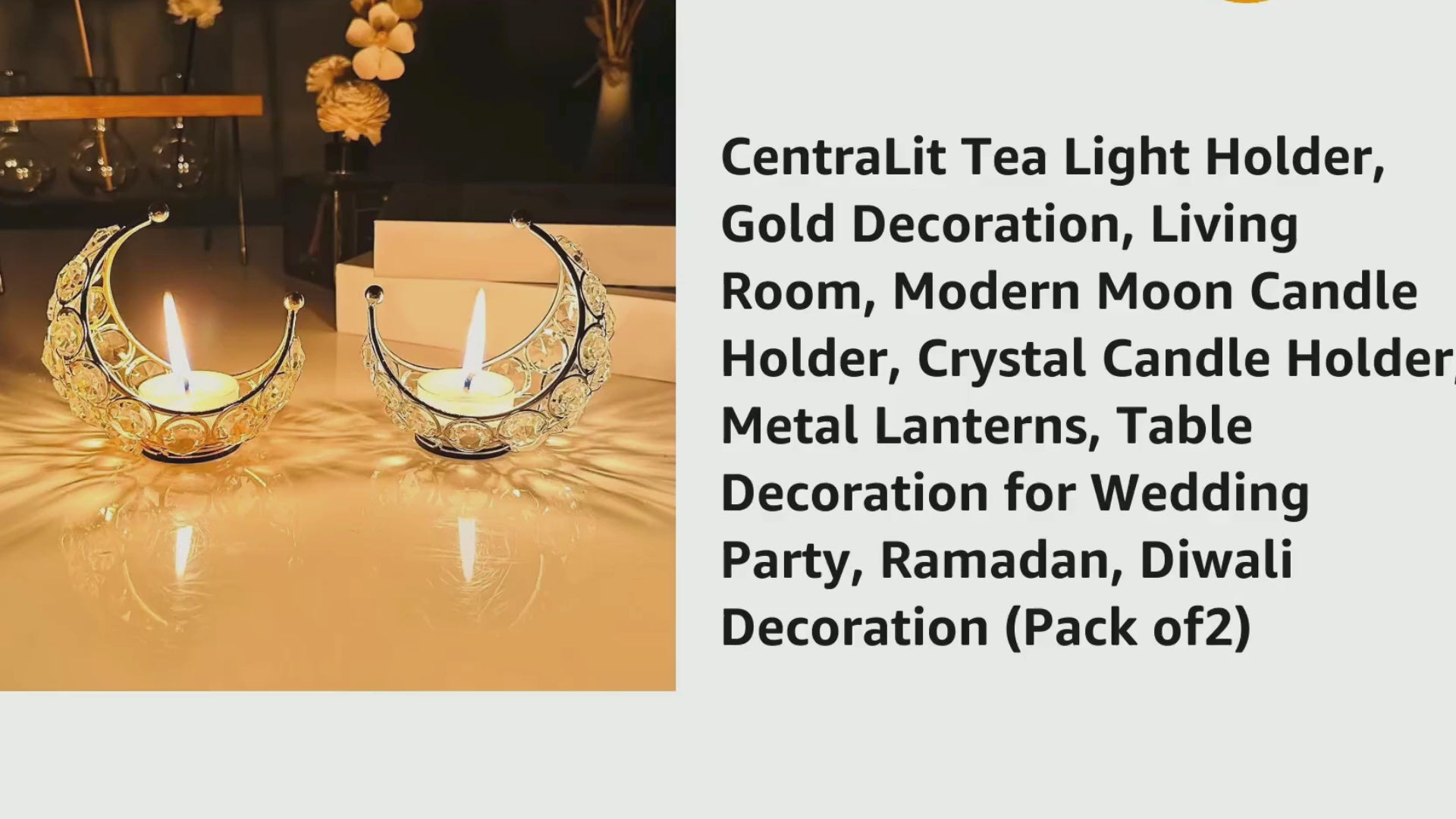Moon Shaped Tea Light Candle Holder