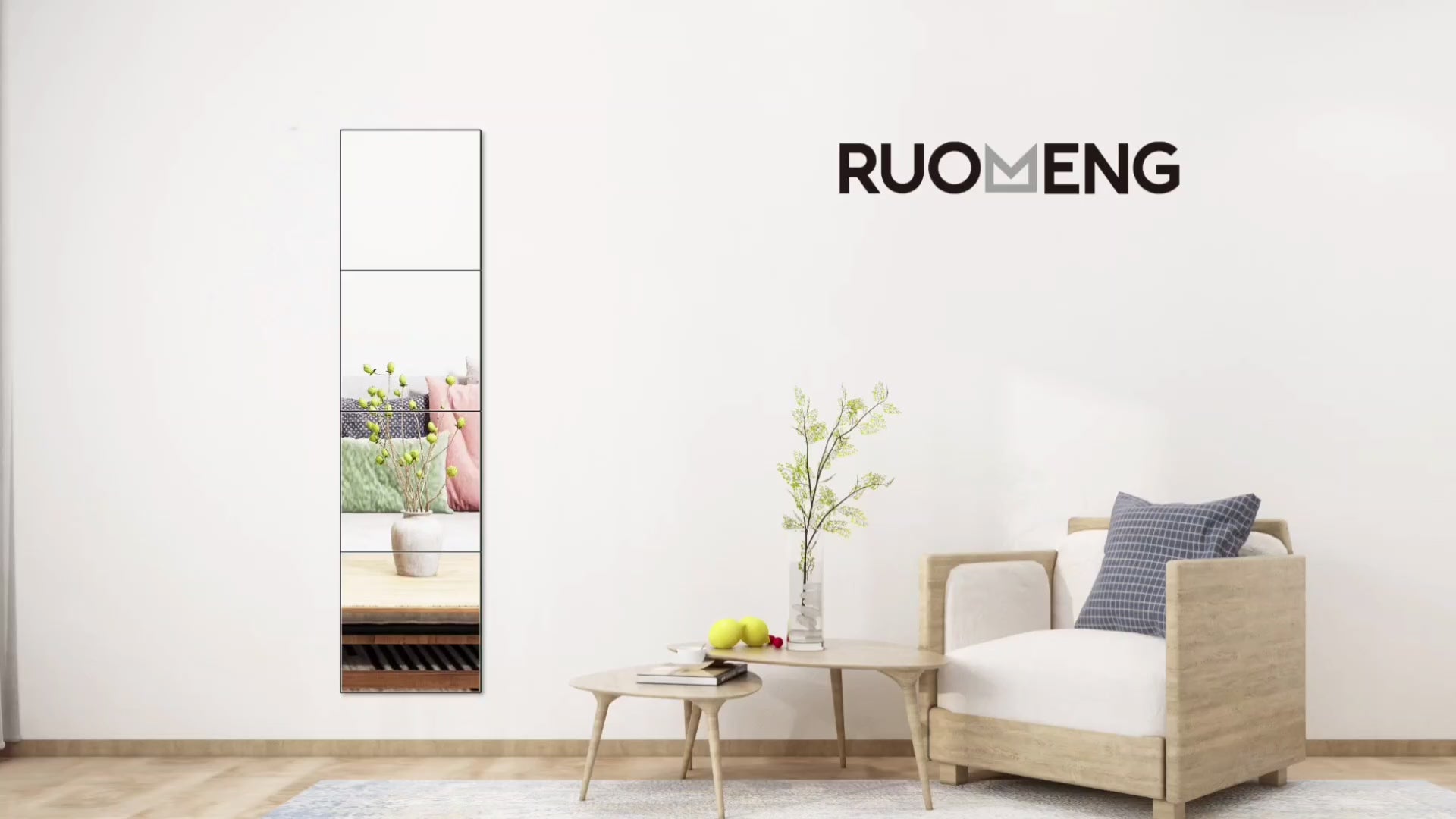 Acrylic Mirror Wall Sticker (1 Pc)