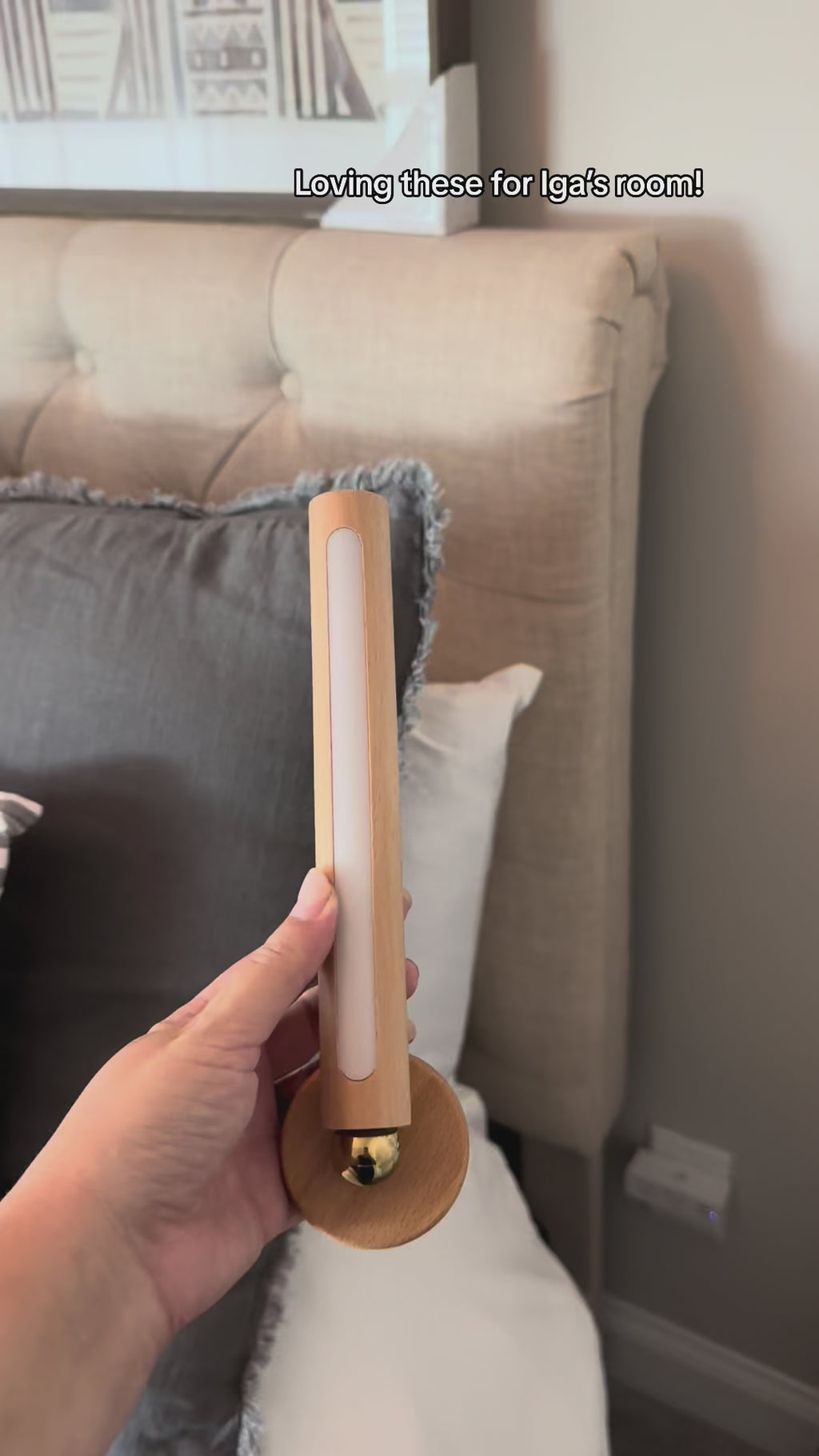 360° Rotatable Wooden LED Wall Lamp